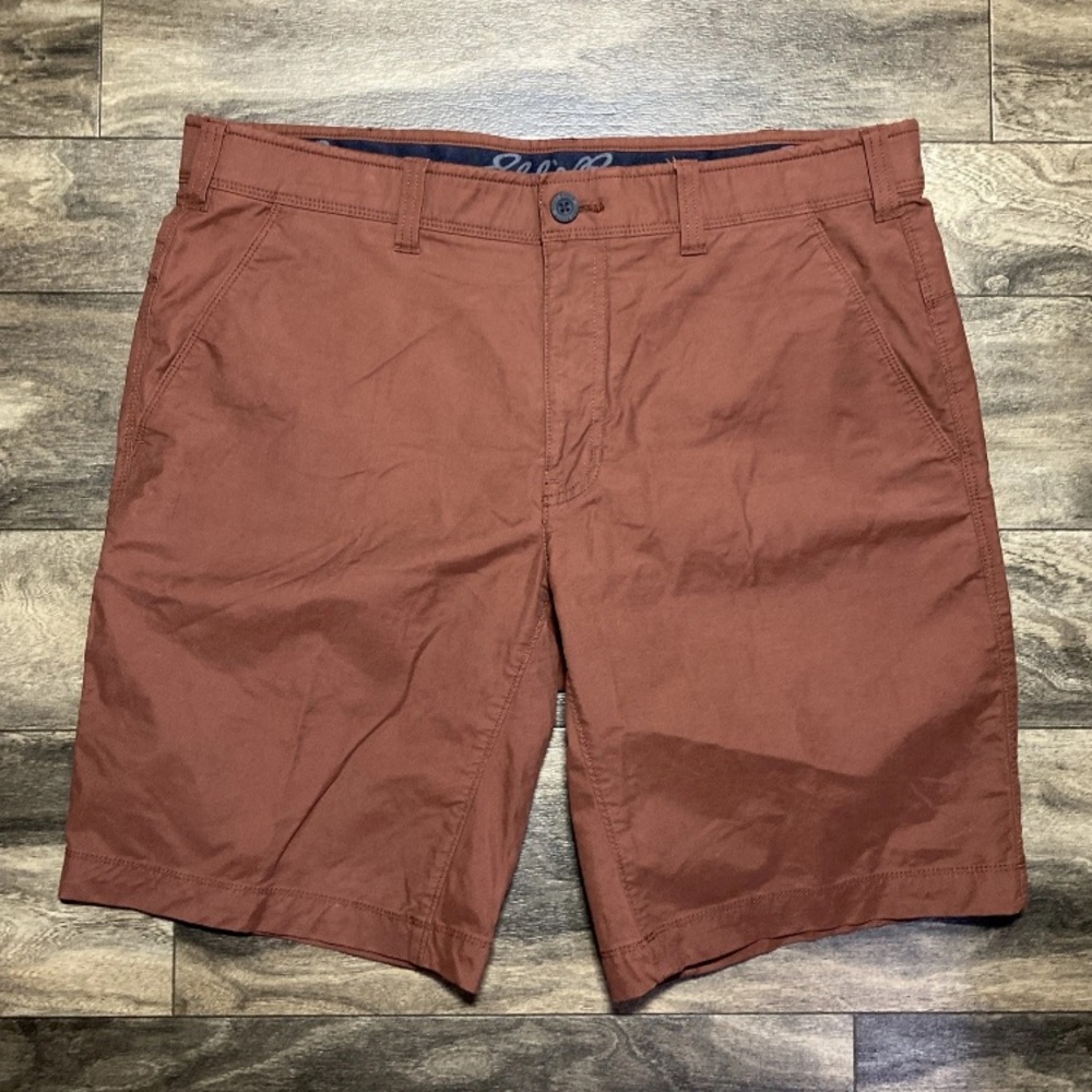 Eddie Bauer Voyager Flex Shorts Men’s 36 Rust 10” Classic Stretch FreeDry Chino
